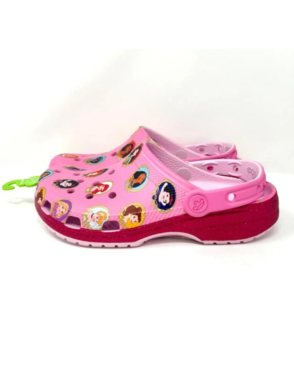 Disney Crocs Princess Classic Clog Pink Kids J4 Womens 6 Slip On Comfort